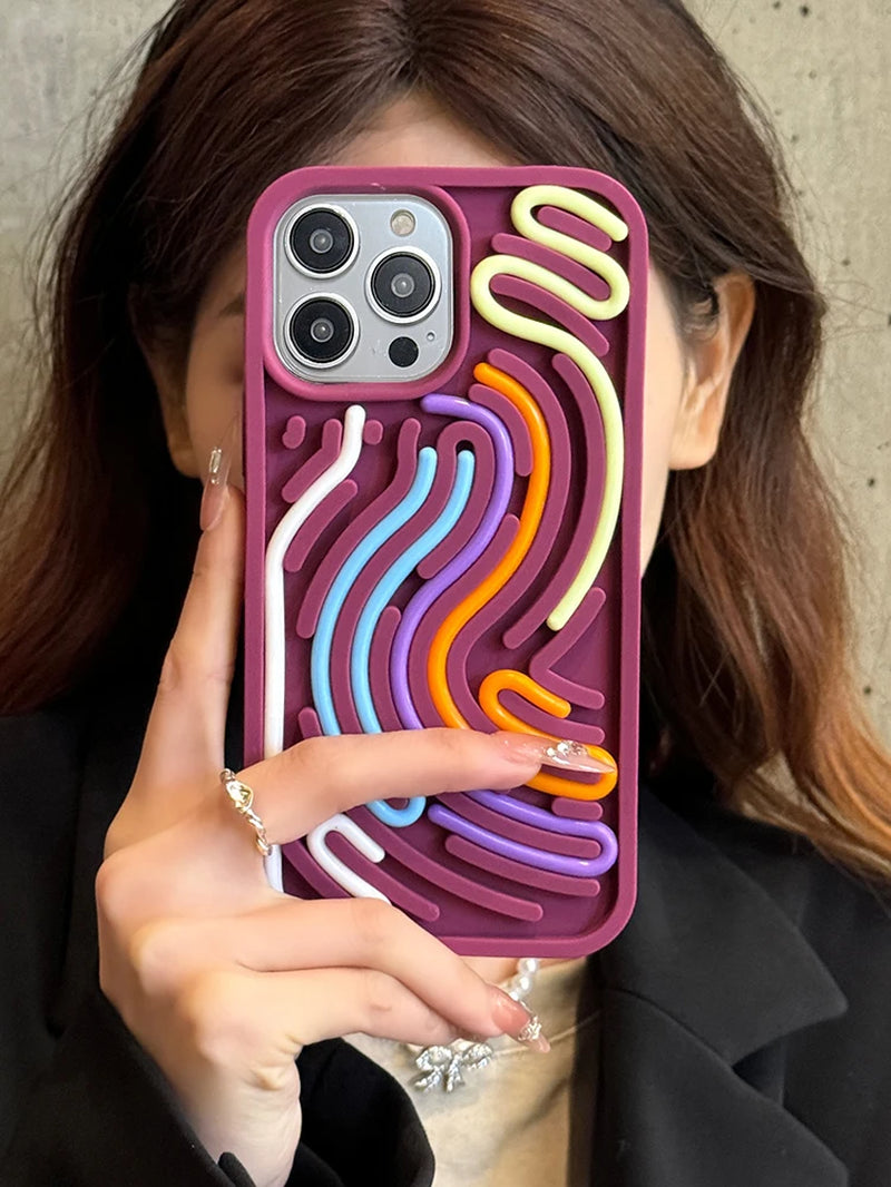Funny Sensory Activity Board Silicone Decompression Phone Case for Iphone 16 15 14 13 12 11 Pro Max Soft Back Cover